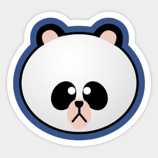 kawaii panda head Sticker